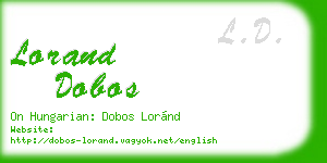 lorand dobos business card